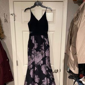 Long prom dress navy blue